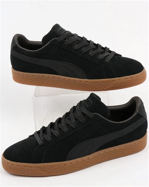 puma suede black gum.